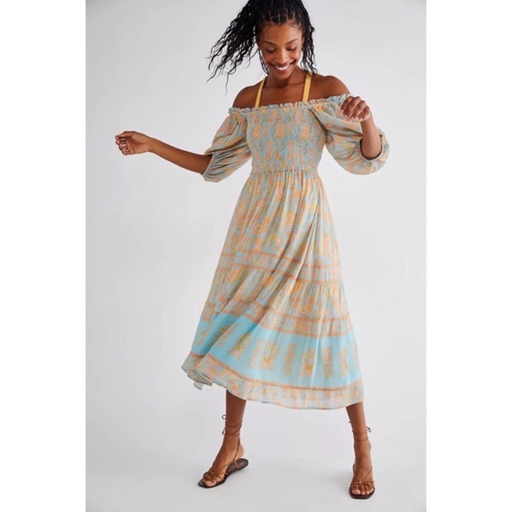 Spell & The Gypsy Juniper Shirred Dress Small NWT